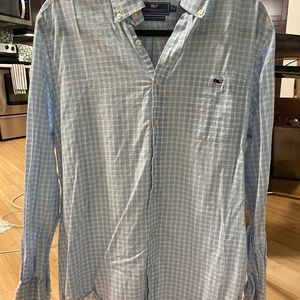 Vineyard Vines Blue Plaid Slim Fit Tucker Shirt